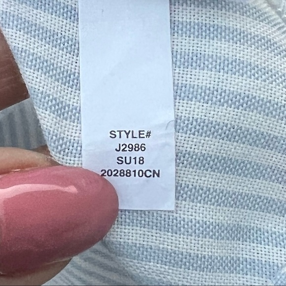 MADEWELL Tank Some Embroidery Pinstripe Loose Fit Size Small - Picture 5 of 7